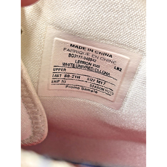 Nike LeBron 17 “Red Carpet” White/Red Knitposite Basketball Shoes Size 17 Rare - Picture 8 of 8